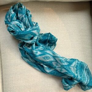 Chic Teal Patterned Scarf